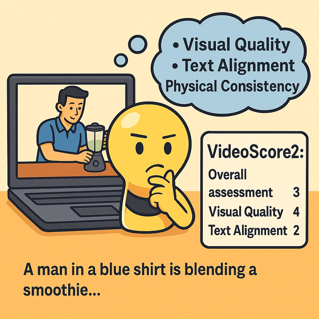 Cover image for VideoScore2: Think before You Score in Generative Video Evaluation
